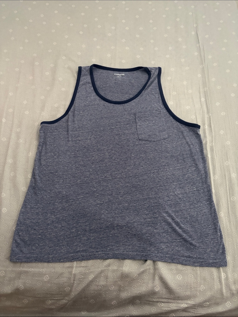 Men's Express Heather Blue Tank Top XL